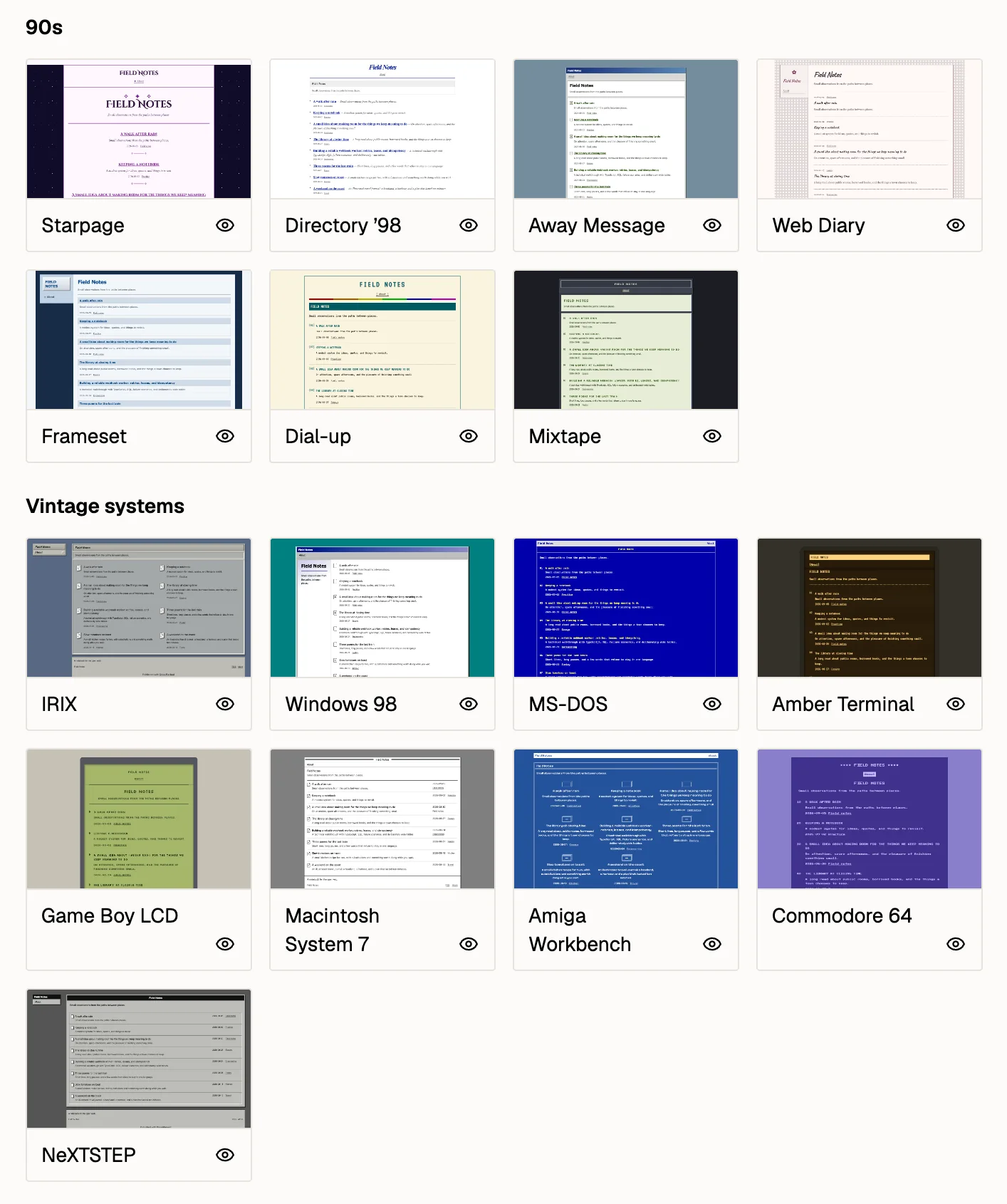 Light themes